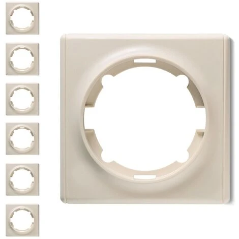 Plaque De Finition Florence En Plastique, 1 Poste (pack De 7) Beige 7 Pieces 1 Plaque De Finition Florence En Plastique, 1 Poste (pack De 7) Beige 7 Pieces