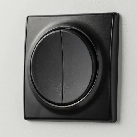 Interrupteur Va-et-vient, Double, Encastré, Avec Plaque De Finition Florence Noir 2 Interrupteur Va-et-vient, Double, Encastré, Avec Plaque De Finition Florence Noir – Image 2