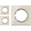 Plaque De Finition Garda En Verre, 1 Poste, Encastré (pack De 3) Beige 3 Pièces