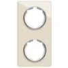 Plaque De Finition Garda En Verre, 2 Postes, Vertical Beige