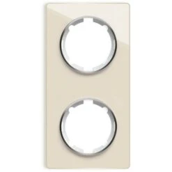 Plaque De Finition Garda En Verre, 2 Postes, Vertical Beige