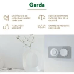 Plaque De Finition Garda En Verre, 2 Postes, Vertical Beige 6 Plaque De Finition Garda En Verre, 2 Postes, Vertical Beige -Legrand || Schneider® Soldes Boutique 91583347 3