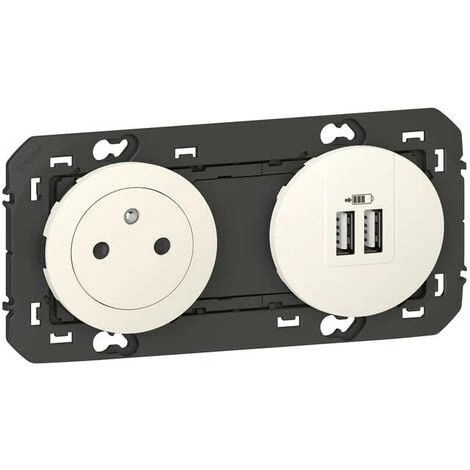 Prise De Courant 2P+T Surface Avec Prise 2 USB Type-A DOOXIE 3A Précâblés Finition Blanc - LEGRAND - 600342 1 Prise De Courant 2P+T Surface Avec Prise 2 USB Type-A DOOXIE 3A Précâblés Finition Blanc - LEGRAND - 600342