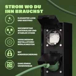 Prise De Jardin IP44 Piquet En Métal Prise Extérieure étanche Colonne D'énergie Multiprise Prise De Courant Jardin 2-fach Steckdose (de) 7 Prise De Jardin IP44 Piquet En Métal Prise Extérieure étanche Colonne D'énergie Multiprise Prise De Courant Jardin 2-fach Steckdose (de) -Legrand || Schneider® Soldes Boutique 92499833 3