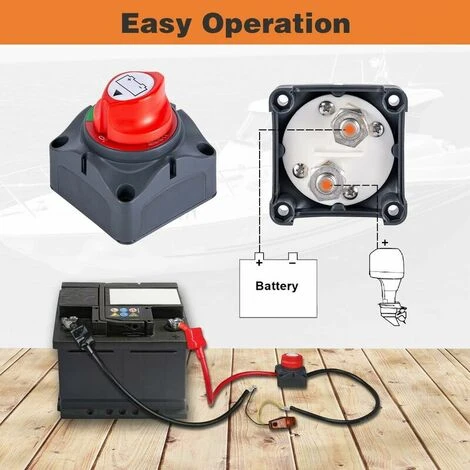 SR Coupe Circuit De Batterie 12V - 48V Interrupteur Isolateur De Batterie, Interrupteur De Déconnexion De Batterie étanche 275A Commutateur D'Isolateur De Batterie Pour Voitures, Bateaux,Véhicules 2 SR Coupe Circuit De Batterie 12V - 48V Interrupteur Isolateur De Batterie, Interrupteur De Déconnexion De Batterie étanche 275A Commutateur D'Isolateur De Batterie Pour Voitures, Bateaux,Véhicules – Image 2