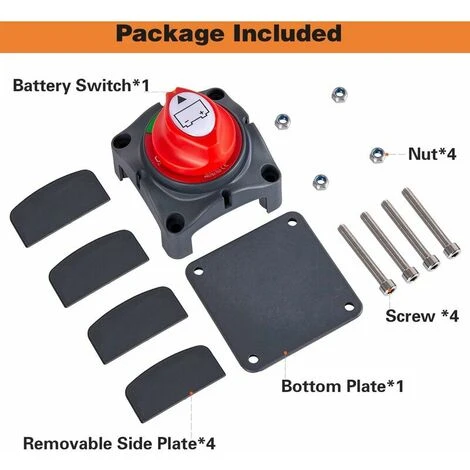 SR Coupe Circuit De Batterie 12V - 48V Interrupteur Isolateur De Batterie, Interrupteur De Déconnexion De Batterie étanche 275A Commutateur D'Isolateur De Batterie Pour Voitures, Bateaux,Véhicules 5 SR Coupe Circuit De Batterie 12V - 48V Interrupteur Isolateur De Batterie, Interrupteur De Déconnexion De Batterie étanche 275A Commutateur D'Isolateur De Batterie Pour Voitures, Bateaux,Véhicules – Image 5