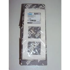 Plaque Triple Blanche 3X2 Module Verticale Entraxe 57mm SYSTO HAGER WS407
