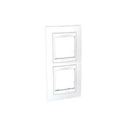 Schneider Electric Plaque Double Blanche 2 Postes 2X2 Modules Verticale Entraxe 71mm UNICA -Legrand || Schneider® Soldes Boutique 9555911 4