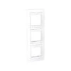 Schneider Electric Plaque Triple Blanche 3 Postes 3X2 Modules Verticale Entraxe 71mm UNICA