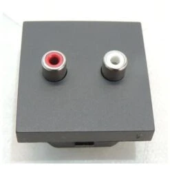 Prises Audio 2 Sorties CINCH Anthracite Format 45X45mm NIKO 122-69716