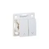 Poussoir Volet Roulant Blanc 10A 250V Pose Saillie Sans Cadre Borne Auto ALREA SCHNEIDER ELECTRIC ALB61199