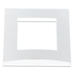 Plaque Simple Blanche 1 Poste Bord Biseauté Pour Appareilllage Mural AE ALTERNATIVE ELEC AE51001