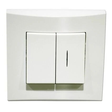 Va Et Vient + V&V Lumineux Blanc 10A 250V Balisage Connexion Auto Fixation Vis / Griffes Avec Plaque ALTERNATIVE ELEC AE52004-P 1 Va Et Vient + V&V Lumineux Blanc 10A 250V Balisage Connexion Auto Fixation Vis / Griffes Avec Plaque ALTERNATIVE ELEC AE52004-P