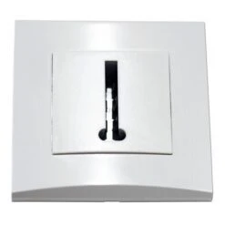 Prise Téléphone Blanche Conjoncteur 8 Plots En T Encastrée Fixation Vis Complete Avec Plaque ALTERNATIVE ELEC AE52010-P