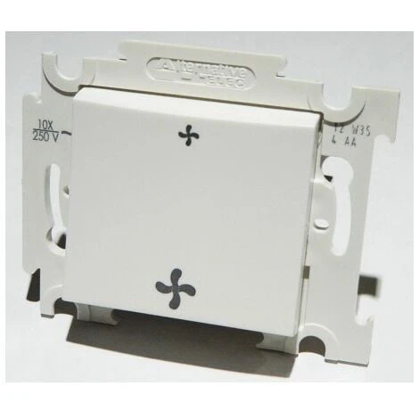 Commande VMC Blanche 2 Vitesses Sans Position Arrêt 10A Encastrée Bornes Auto Fixation Vis Sans Plaque ALTERNATIVE ELEC AE52017 1 Commande VMC Blanche 2 Vitesses Sans Position Arrêt 10A Encastrée Bornes Auto Fixation Vis Sans Plaque ALTERNATIVE ELEC AE52017