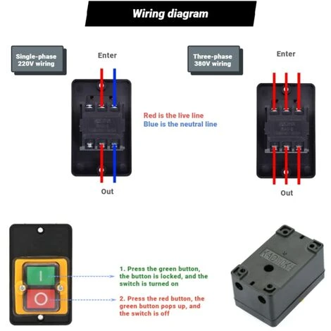 Interrupteur à Bouton-poussoir étanche AC220V/380V 10A, équipement Mécanique, Machines Textiles MNS 2 Interrupteur à Bouton-poussoir étanche AC220V/380V 10A, équipement Mécanique, Machines Textiles MNS – Image 2