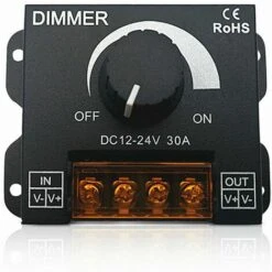 Interrupteur Variateur Interrupteur Marche/arrêt 12V-24V 30A Pour Contrôle De La Luminosité De La Lampe à Bandes LED
