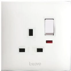 Prise Std.Anglais+Int+Néon13A 2P 2M AVE BSN11097/2PN