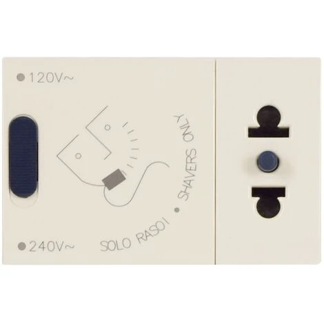 Prise Rasoir 230V 20Va Classe 3M AVE 449033RS 1 Prise Rasoir 230V 20Va Classe 3M AVE 449033RS