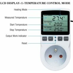Prise Thermostat, Prise Minuteur Digital, Prise Programmable Digitale Avec Sonde, Minuterie Numérique Programmable, Prise Thermostat Chauffage Pour Serre, Aquarium - 7 Prise Thermostat, Prise Minuteur Digital, Prise Programmable Digitale Avec Sonde, Minuterie Numérique Programmable, Prise Thermostat Chauffage Pour Serre, Aquarium - -Legrand || Schneider® Soldes Boutique 98035068 3