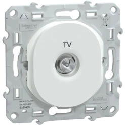 Schneider® Ovalis - Prise TV Simple - Blanc