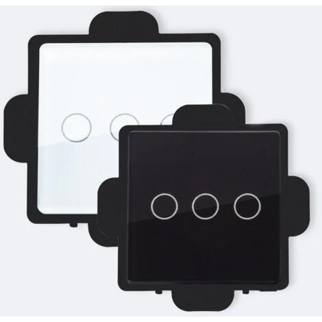 Interrupteur Tactile Triple Modern Noir 1 Interrupteur Tactile Triple Modern Noir