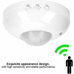 Détecteur De Mouvement, Capteur Détecteur De Mouvement Infrarouge Interrupteur Infrarouge Réglable Pour Montage Au Plafond, Couloir, Garage, Patio, Toilette. 8 Détecteur De Mouvement, Capteur Détecteur De Mouvement Infrarouge Interrupteur Infrarouge Réglable Pour Montage Au Plafond, Couloir, Garage, Patio, Toilette. -Legrand || Schneider® Soldes Boutique 99980123 4