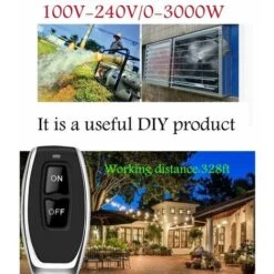 Commutateur à Distance Sans Fil AC 110 V/120 V/240 V/40 A, Commutateur RF Sans Fil Pour Appareils Ménagers, Pompe, Lampes De Plafond Et équipements électriques Avec Interrupteur à Distance De 100m 8 Commutateur à Distance Sans Fil AC 110 V/120 V/240 V/40 A, Commutateur RF Sans Fil Pour Appareils Ménagers, Pompe, Lampes De Plafond Et équipements électriques Avec Interrupteur à Distance De 100m -Legrand || Schneider® Soldes Boutique 99980259 4