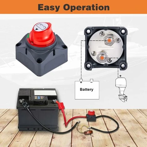Coupe Circuit De Batterie 12V - 48V Interrupteur Isolateur De Batterie, Interrupteur De Déconnexion De Batterie étanche 275A Commutateur D'Isolateur De Batterie Pour Voitures, Bateaux,Véhicules 2 Coupe Circuit De Batterie 12V - 48V Interrupteur Isolateur De Batterie, Interrupteur De Déconnexion De Batterie étanche 275A Commutateur D'Isolateur De Batterie Pour Voitures, Bateaux,Véhicules – Image 2